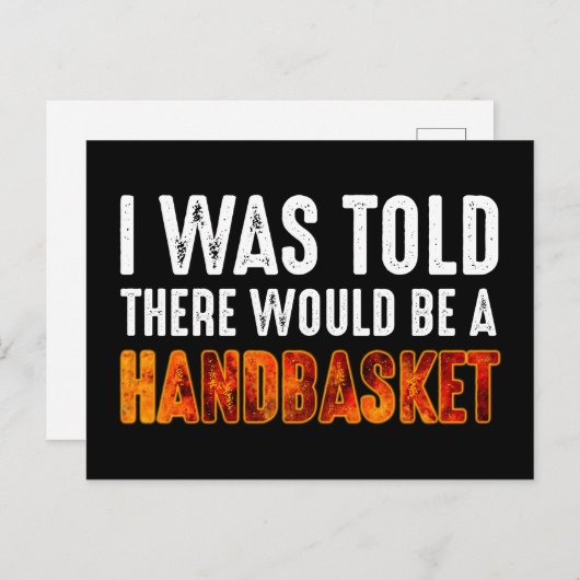 Ik werd verteld dat er een handmandje zou zijn. briefkaart (Voorkant / Achterkant)