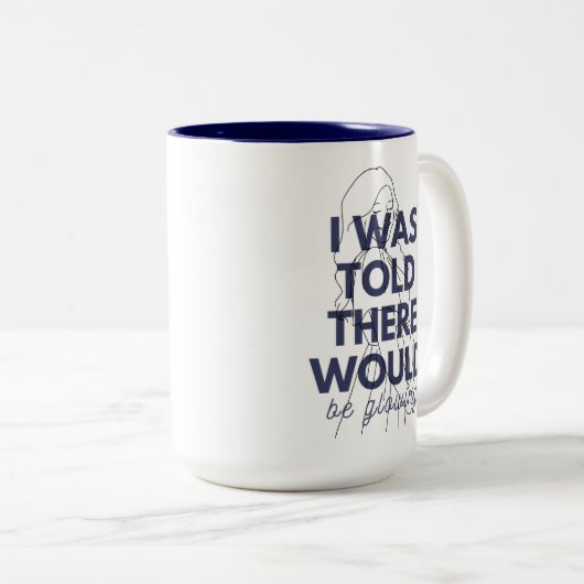 Ik werd verteld dat er schimmige zwangerschap zou tweekleurige koffiemok (Voorkant rechts)