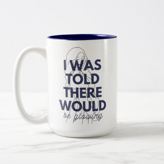 Ik werd verteld dat er schimmige zwangerschap zou  tweekleurige koffiemok (Links)