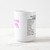 Ik werd wakker als deze mok met een concertlijst a (Center)