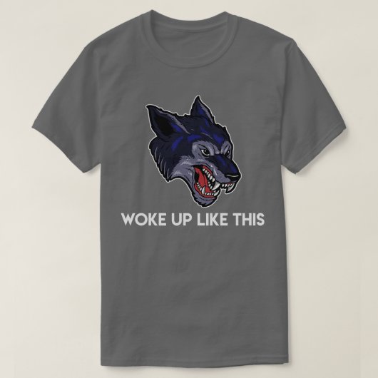 Ik werd wakker als een boze wolf t-shirt (Design voorkant)