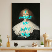 Ik werd wakker zoals dit citaat van een renaissanc poster
