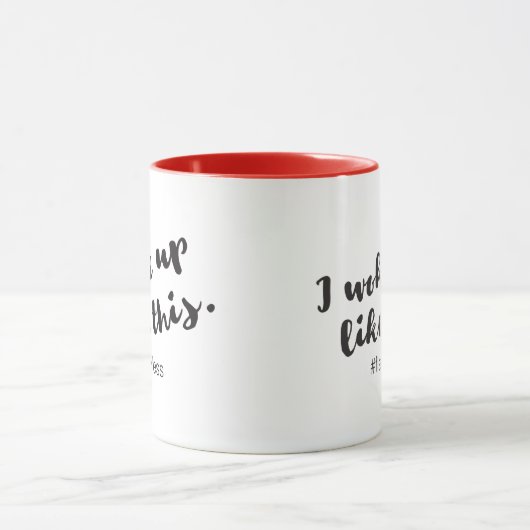 Ik werd zo wakker. #foutloos mok (Midden)