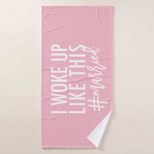 Ik werd zo wakker #getrouwd! badhanddoek (Badhanddoek)