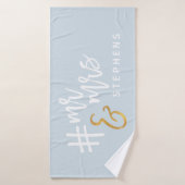 Ik werd zo wakker #getrouwd! badhanddoek (Badhanddoek)