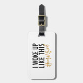 Ik werd zo wakker #getrouwd! MR Bagagelabel (Voorkant verticaal)