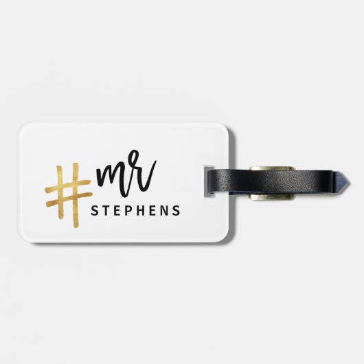 Ik werd zo wakker #getrouwd! MR Bagagelabel (Achterkant horizontaal)