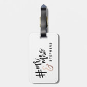 Ik werd zo wakker #getrouwd! MR + MRS Bagagelabel (Achterkant verticaal)