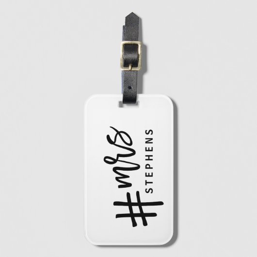 Ik werd zo wakker #getrouwd! MRS Bagagelabel (Voorkant (verticaal))