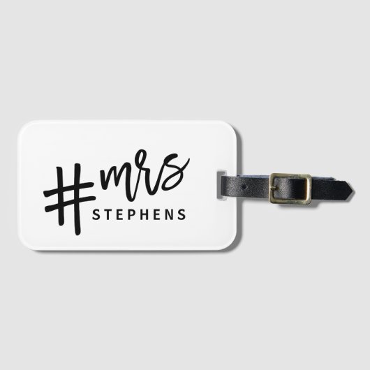 Ik werd zo wakker #getrouwd! MRS Bagagelabel (Voorkant (horizontaal))