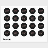 Ik werd zo wakker - getrouwde bruidsbruidegom ronde sticker (Vel)