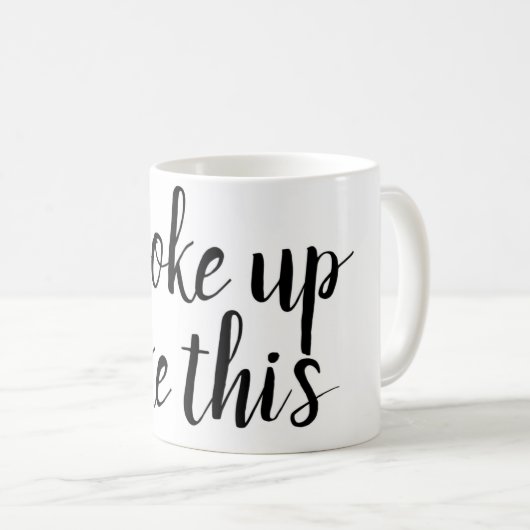 Ik werd zo wakker... Grappige koffiemok (Voorkant rechts)