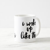 "Ik werd zo wakker." Koffiemok (Voorkant rechts)