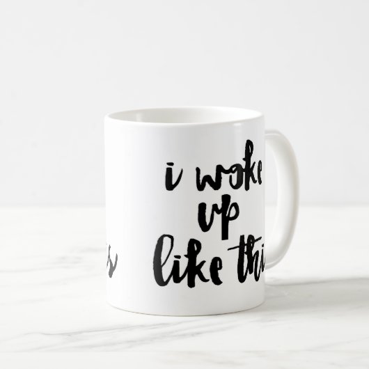 "Ik werd zo wakker." Koffiemok (Voorkant rechts)