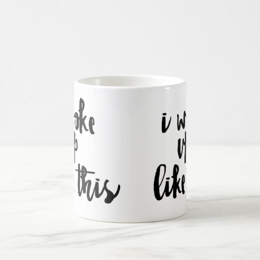 "Ik werd zo wakker." Koffiemok (Center)