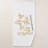 Ik werd zo wakker #MR... Badhanddoek (Badhanddoek)