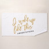 Ik werd zo wakker #MR... Badhanddoek (Badhanddoek)