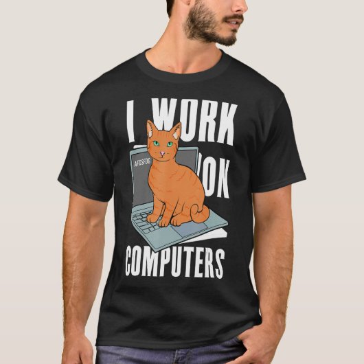 Ik werk aan computereigenaar 3 t-shirt (Voorkant)