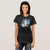 Ik werk aan computerkattekatten Kitten T-shirt (Voorkant volledig)
