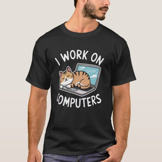 Ik Werk Aan Computers Grappige Coder Programmeur K T-shirt (Voorkant)