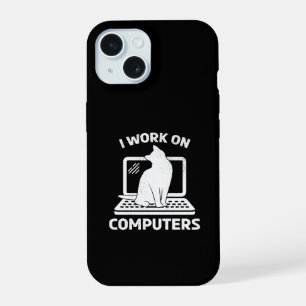 Ik Werk Aan Computers Grappige Kattenliefhebber iPhone 15 Case