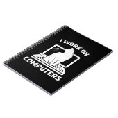 Ik Werk Aan Computers Grappige Kattenliefhebber Notitieboek (Linkerzijde)