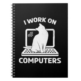 Ik Werk Aan Computers Grappige Kattenliefhebber Notitieboek