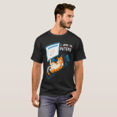 Ik Werk Aan Computers Kat Grafisch Computer T-shirt (Voorkant volledig)