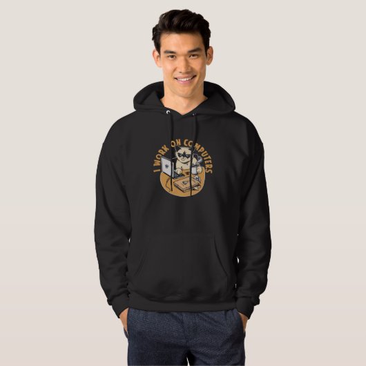 Ik Werk Aan Computers Vrouwelijke Coder Software Hoodie (Voorkant volledig)
