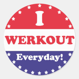 Ik werk alledaagse Stickers