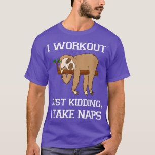 Ik werk alleen, ik neem Naps Funny Sloth T-shirt