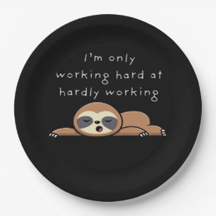 Ik werk alleen maar hard aan amper werkende ¾ papieren bordje