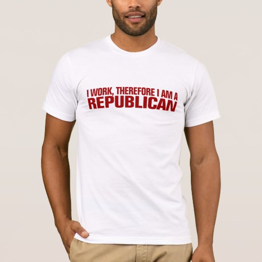 Ik werk dus ik ben een Republikein T-shirt (Voorkant)