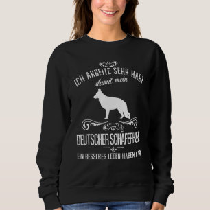 Ik werk erg hard in de Duitse herderhond Trui