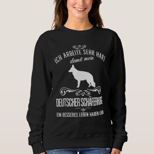 Ik werk erg hard in de Duitse herderhond Trui (Voorkant)