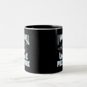 Ik werk goed onder druk - Grappig duiken van scuba Tweekleurige Koffiemok (Center)