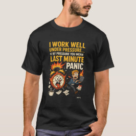 Ik Werk Goed Onder Druk – Paniek Op Het Laatste Mo T-shirt