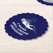 Ik werk goed onder druk (Scuba-duiken) Kartonnen Onderzetters (Gekanteld)