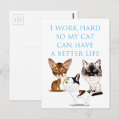 Ik werk hard briefkaart (Voorkant / Achterkant)