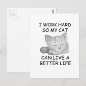 Ik werk hard briefkaart (Voorkant / Achterkant)