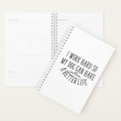 Ik werk hard Dog Moeder Wine Lover Planner (Display)