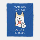 Ik werk hard fleece deken (Voorkant)