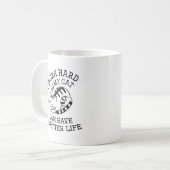 Ik werk hard koffiemok (Voorkant links)
