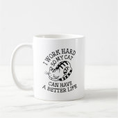 Ik werk hard koffiemok (Links)