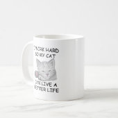 Ik werk hard koffiemok (Voorkant links)