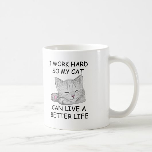 Ik werk hard koffiemok (Rechts)