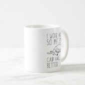 Ik werk hard koffiemok (Voorkant rechts)