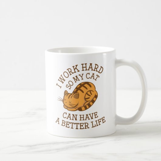 Ik werk hard koffiemok (Rechts)