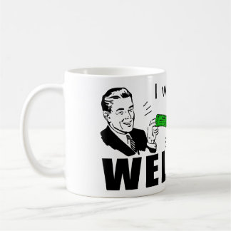 Ik werk hard om de helpende hand te bieden aan de  koffiemok