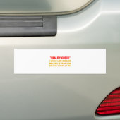 Ik werk hard omdat miljoenen mensen afhankelijk zi bumpersticker (Op auto)
